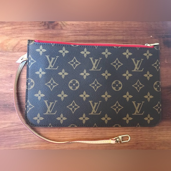 Authentic Louis Vuitton Neverfull GM monogram red cherry lining NEW - Picture 9 of 10